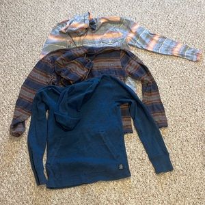 Boys’ bundle of long sleeve hooded shirts